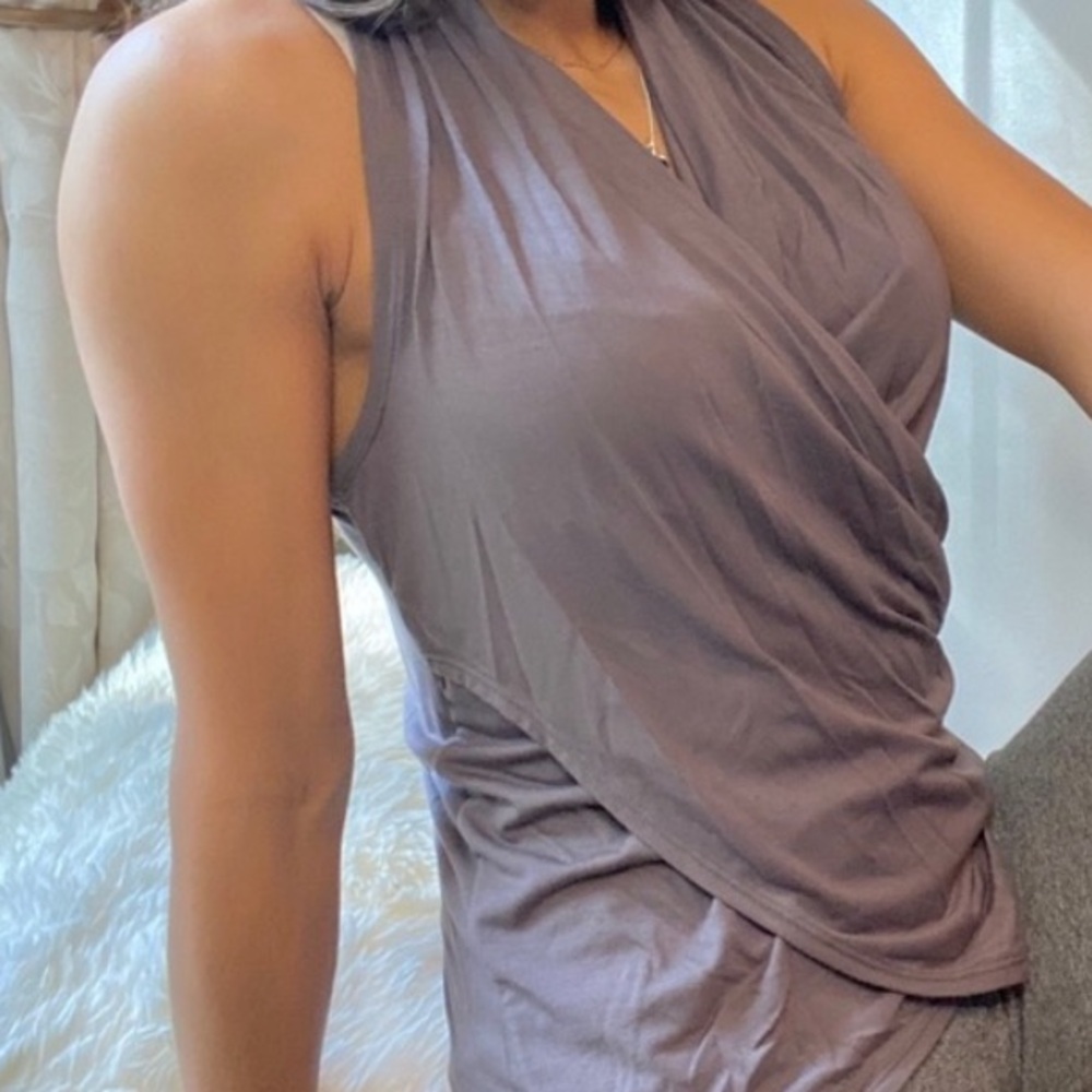 JoyLab grey Wrap Tank Top Sleeveless